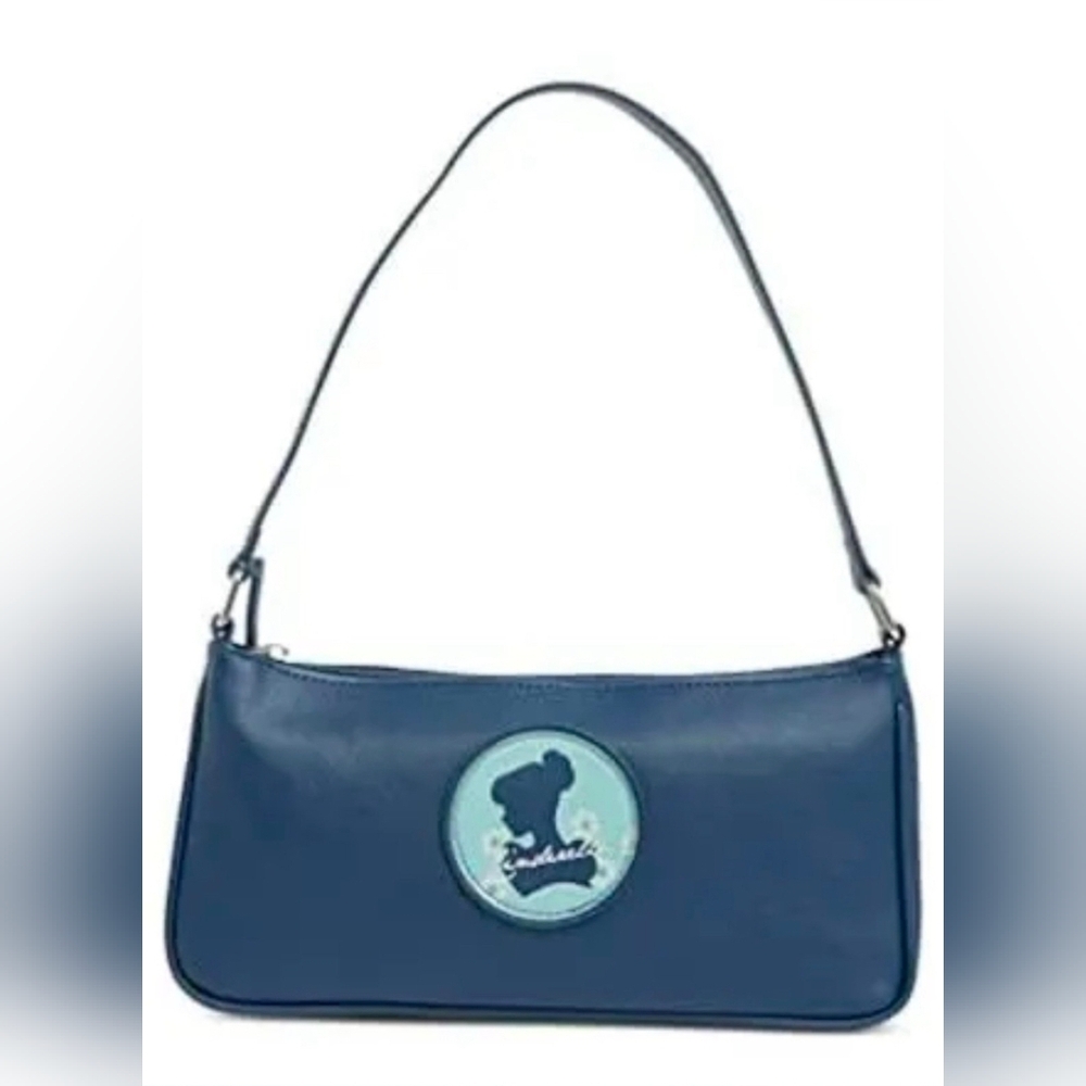 Danielle Nicole Blue Shoulder Bag with Light Blue Patch